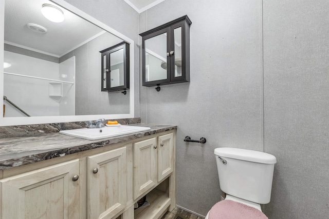 205 Windsor Rd, Hillsborough, NH 03244 - bathroom featuring vanity and crown molding