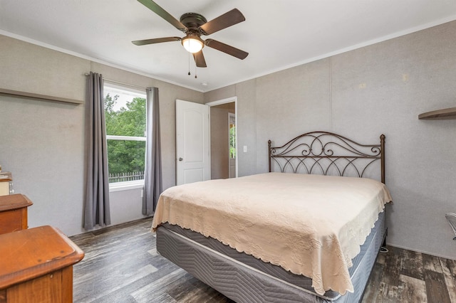 205 Windsor Rd, Hillsborough, NH 03244 - bedroom with wood finished floors, ceiling fan, and crown molding