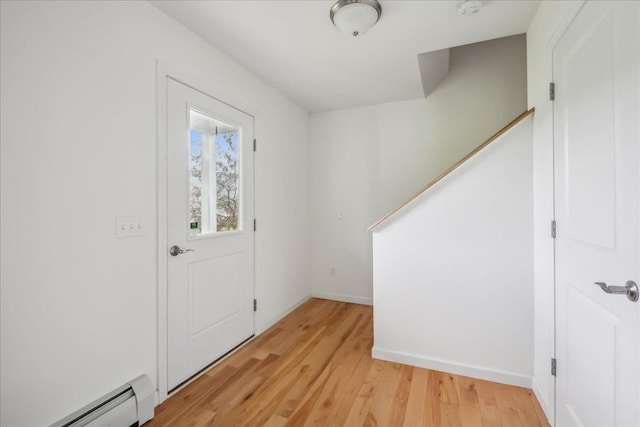 54 Gallagher Acres Ext, Moretown, VT 05676 - foyer with a baseboard radiator and light wood finished floors