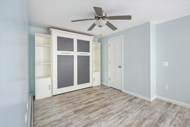 54 Gallagher Acres Ext, Moretown, VT 05676 - unfurnished bedroom with light wood-type flooring and ceiling fan