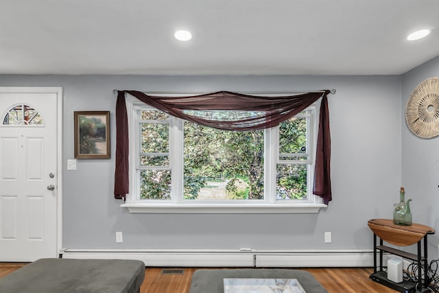48 Haigh Ave, Salem, NH 03079 - foyer featuring plenty of natural light, wood finished floors, and recessed lighting