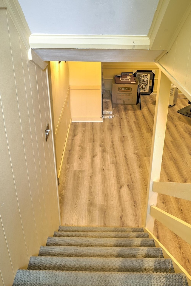 382 Park Ave, Keene, NH 03431 - stairway featuring wood finished floors