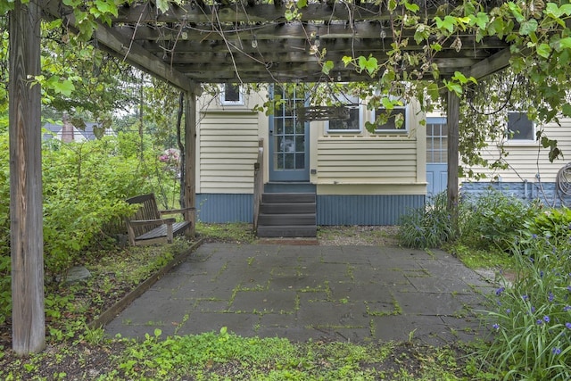 382 Park Ave, Keene, NH 03431 - view of patio / terrace with entry steps and a pergola