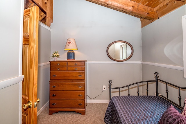 20 Pine Lane Rd, Ossipee, NH 03890 - bedroom featuring light colored carpet and beamed ceiling