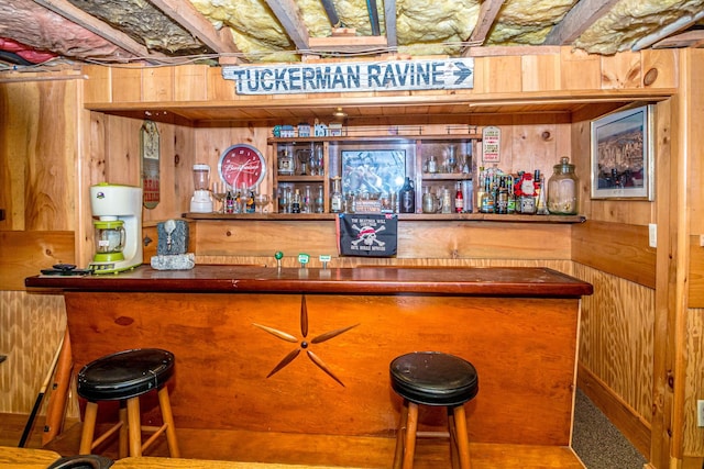 20 Pine Lane Rd, Ossipee, NH 03890 - indoor dry bar with wooden walls