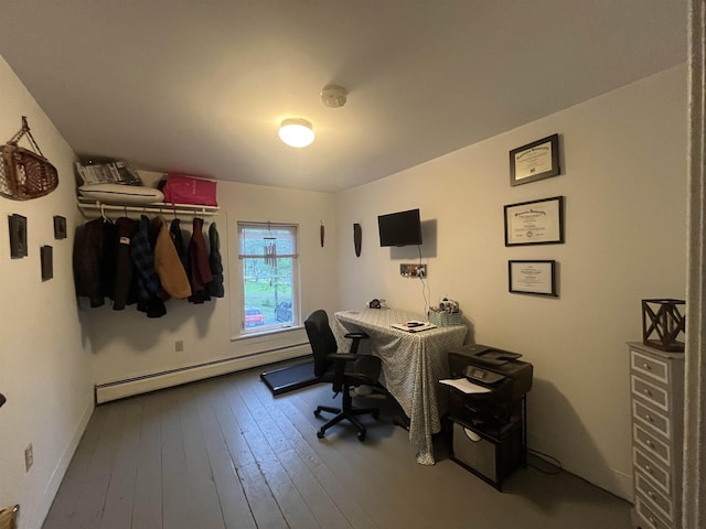 2940 Rte 30, Castleton, VT 05732 - home office with baseboard heating and wood-type flooring