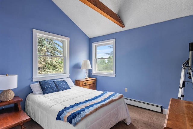 532 Randolph Rd, Stowe, VT 05672 - carpeted bedroom with a baseboard heating unit and multiple windows