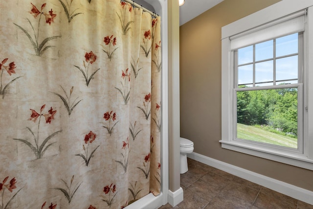 3 Simon Hill Rd, Ossipee, NH 03864 - bathroom with curtained shower and tile patterned floors