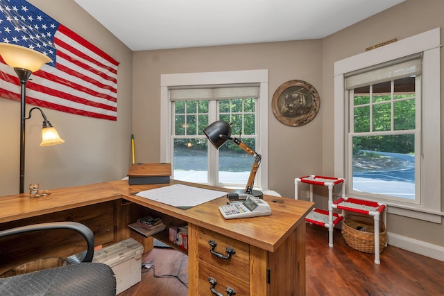 3 Simon Hill Rd, Ossipee, NH 03864 - office featuring dark wood-style flooring and healthy amount of natural light