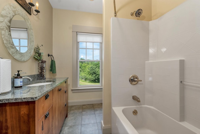3 Simon Hill Rd, Ossipee, NH 03864 - full bath featuring vanity, tile patterned floors, and  shower combination