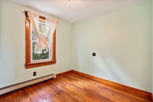 23 Riverlake St, Alton, NH 03810 - empty room featuring baseboard heating and hardwood / wood-style flooring