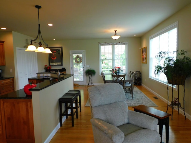150 Pleasant Pond Way Unit 15, Manchester, NH 03102 - living room with light wood-style flooring and recessed lighting