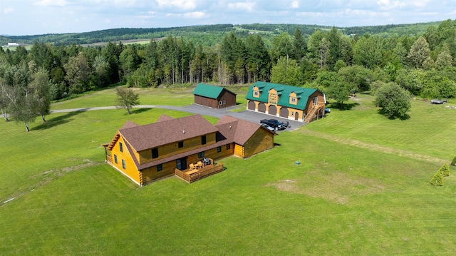 535 Mead Hill Rd, Holland, VT 05830 - aerial view of property and surrounding area featuring a heavily wooded area