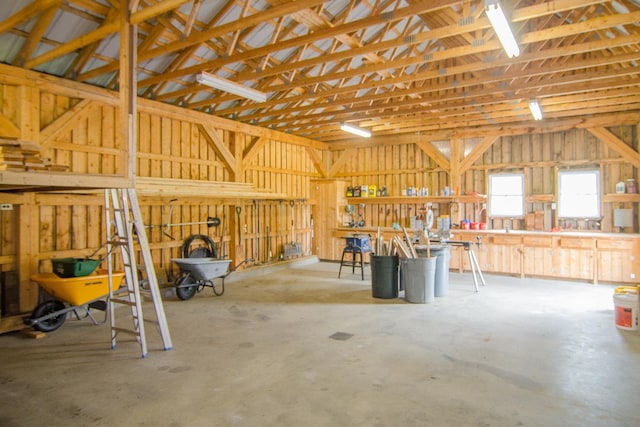 535 Mead Hill Rd, Holland, VT 05830 - garage with a workshop area