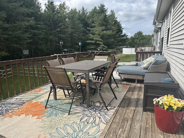 343 Cobblestone Cir S, Burlington, VT 05403 - wooden terrace with outdoor dining space