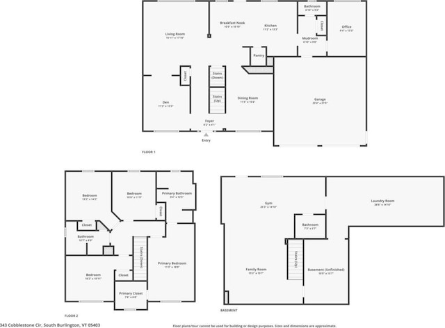 343 Cobblestone Cir S, Burlington, VT 05403 - view of home floor plan