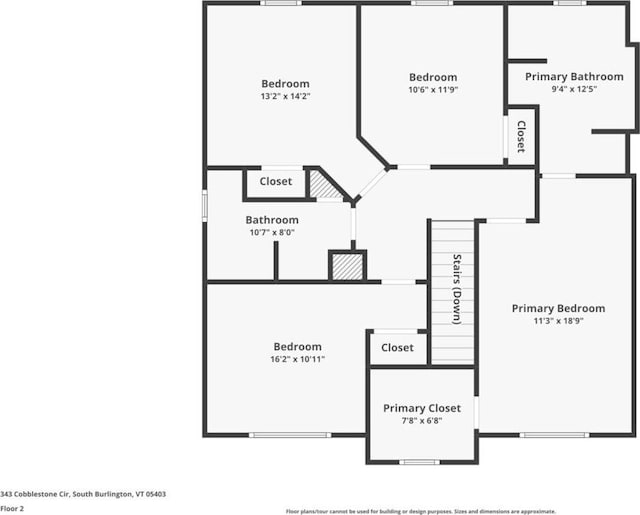 343 Cobblestone Cir S, Burlington, VT 05403 - view of floor plan / room layout