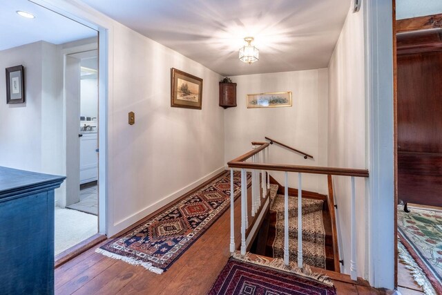 428 N Rd, Salisbury, NH 03235 - stairs with wood finished floors and baseboards