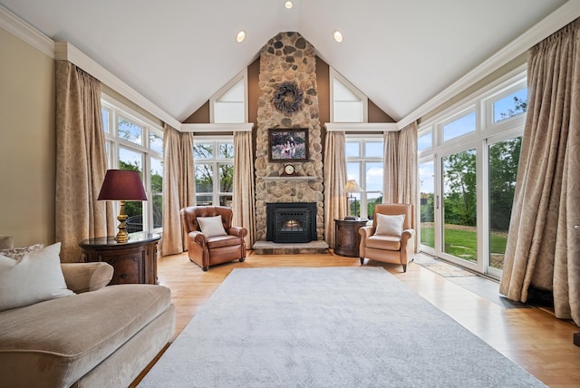 3 Baldwin Ln, Bedford, NH 03110 - living room featuring light wood-style floors and high vaulted ceiling