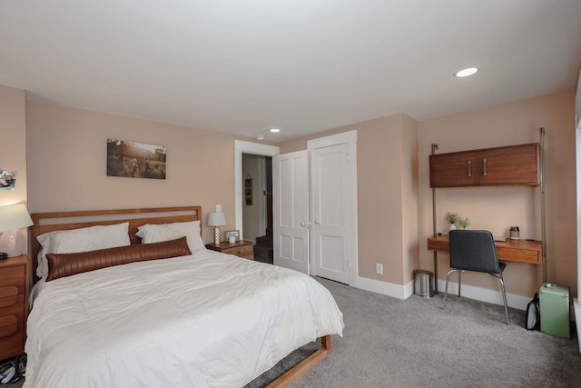 5 School St, Tilton, NH 03276 - carpeted bedroom featuring a desk and recessed lighting