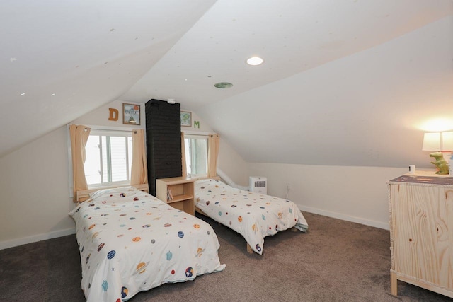 5 School St, Tilton, NH 03276 - bedroom featuring carpet and vaulted ceiling