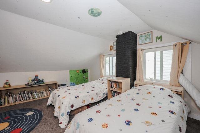 5 School St, Tilton, NH 03276 - carpeted bedroom with vaulted ceiling