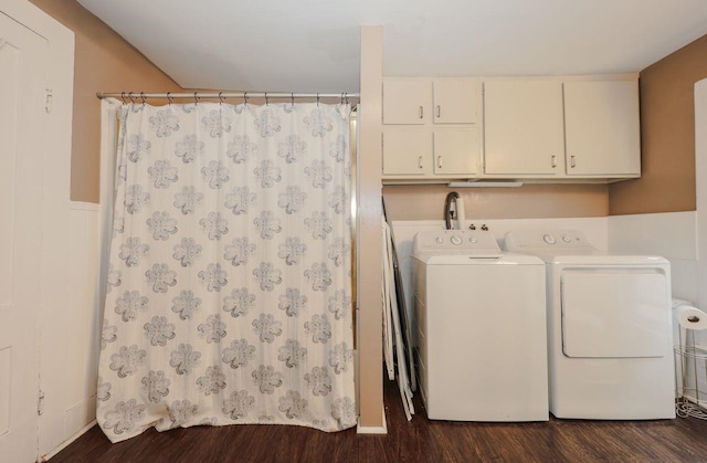 5 School St, Tilton, NH 03276 - laundry area featuring separate washer and dryer and dark wood-style flooring