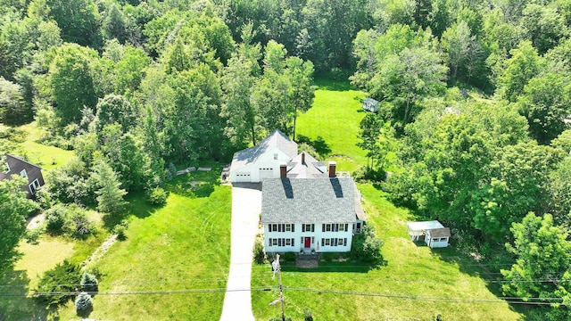 121 Main St, New Ipswich, NH 03071 - view from above of property with property boundaries highlighted