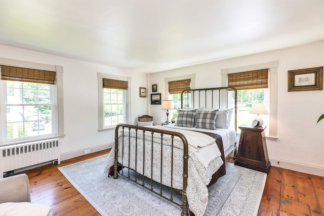 121 Main St, New Ipswich, NH 03071 - bedroom featuring radiator heating unit, multiple windows, and wood-type flooring