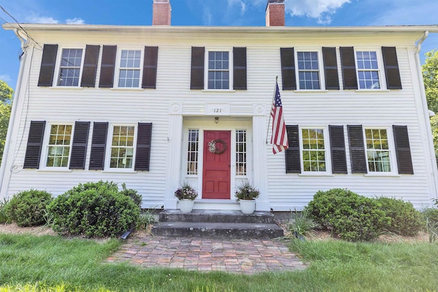 121 Main St, New Ipswich, NH 03071 - colonial-style house featuring a chimney