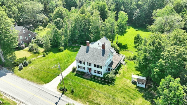 121 Main St, New Ipswich, NH 03071 - aerial view of property and surrounding area featuring a forest