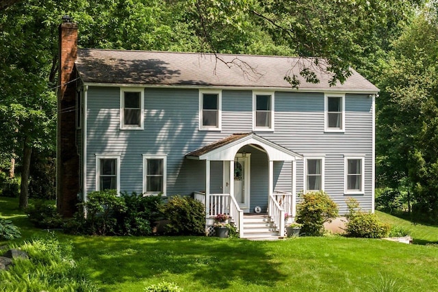 1 Constable Rd, Durham, NH 03824 - colonial inspired home featuring a chimney and a front yard