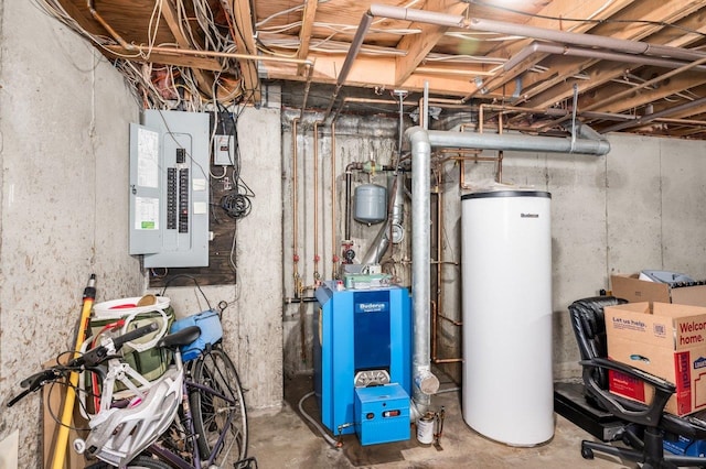 1 Constable Rd, Durham, NH 03824 - utilities featuring electric panel, water heater, and a heating unit