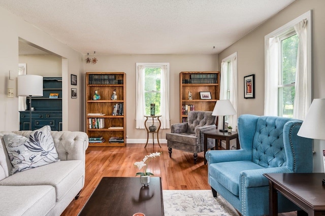 1 Constable Rd, Durham, NH 03824 - living room featuring wood finished floors and a textured ceiling