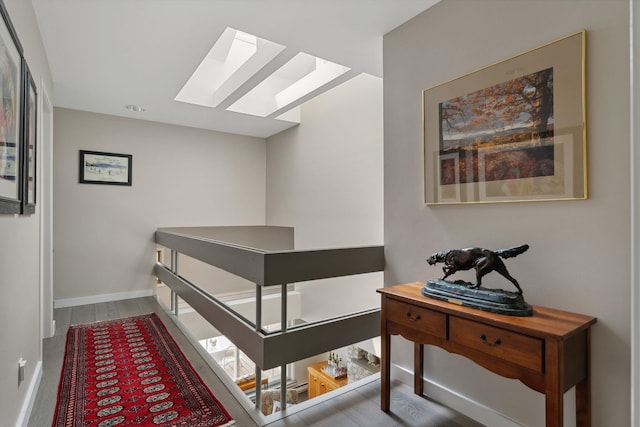 149 Club Sugarbush N Rd, Warren, VT 05674 - hall with a skylight and baseboards