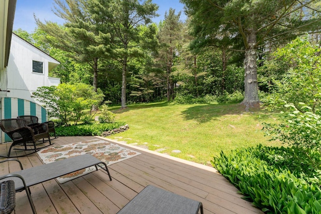 149 Club Sugarbush N Rd, Warren, VT 05674 - deck featuring a yard