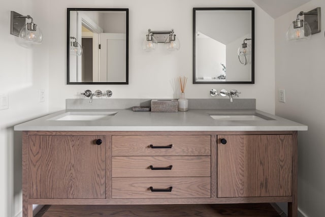 3148 Mountain Rd Unit B, Stowe, VT 05672 - bathroom with double vanity