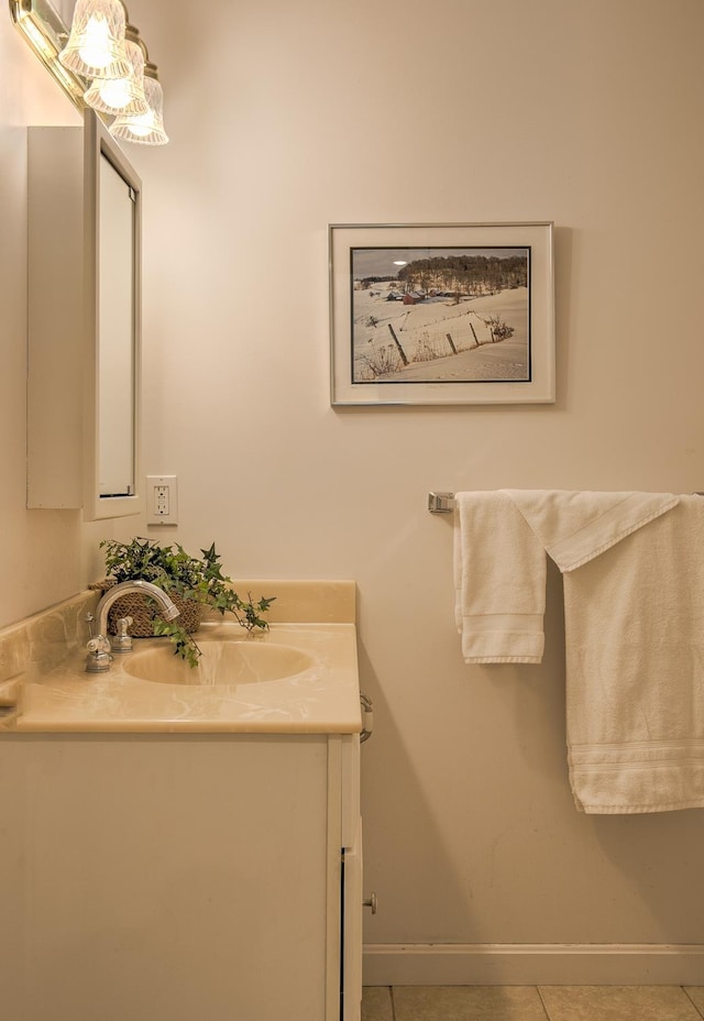 53 Summit Ridge Dr, Keene, NH 03431 - bathroom with vanity and tile patterned flooring