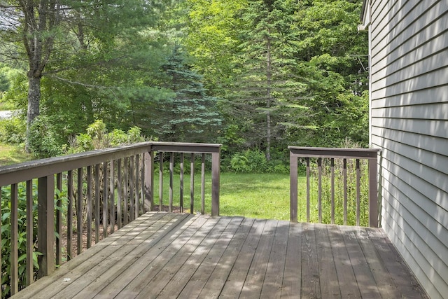 53 Summit Ridge Dr, Keene, NH 03431 - wooden deck with a lawn and a forest view