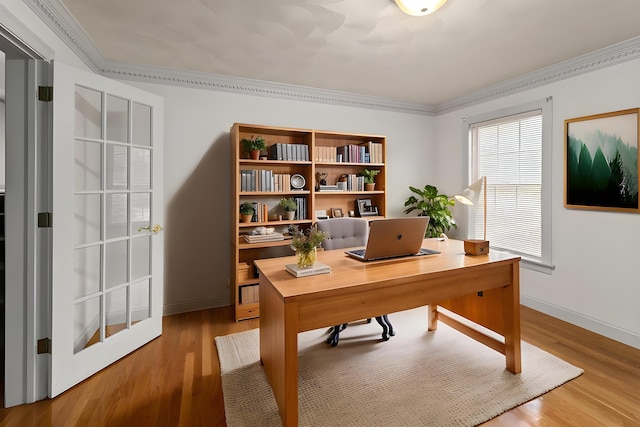 8 Aulson Rd, Salem, NH 03079 - office area featuring wood finished floors and ornamental molding