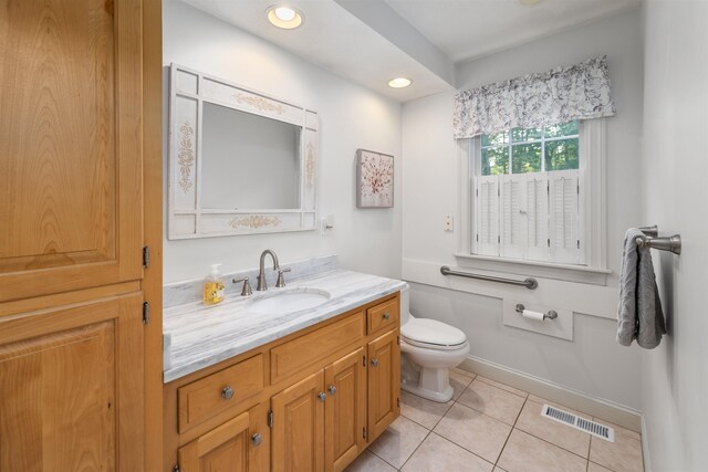 8 Aulson Rd, Salem, NH 03079 - bathroom with vanity, tile patterned flooring, and recessed lighting