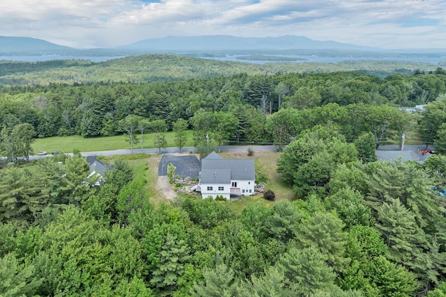 85 Blueberry Hill Rd, Meredith, NH 03253 - aerial view of a heavily wooded area and a mountainous background