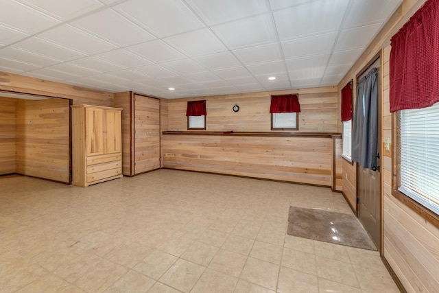 85 Blueberry Hill Rd, Meredith, NH 03253 - empty room with wooden walls and recessed lighting