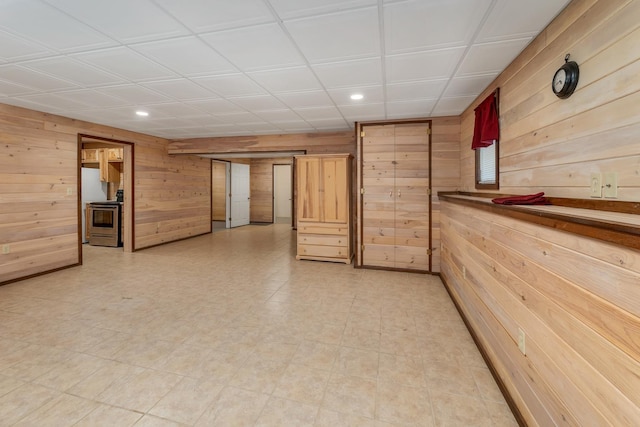 85 Blueberry Hill Rd, Meredith, NH 03253 - spare room featuring wooden walls and recessed lighting