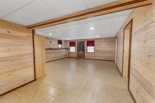 85 Blueberry Hill Rd, Meredith, NH 03253 - spare room featuring wooden walls and recessed lighting