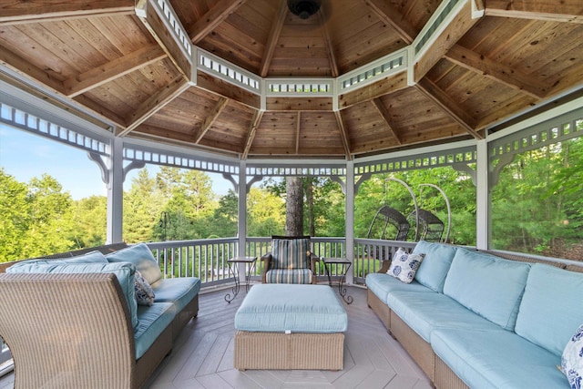 104 Windsor Dr, Auburn, NH 03032 - sunroom / solarium with an outdoor living space