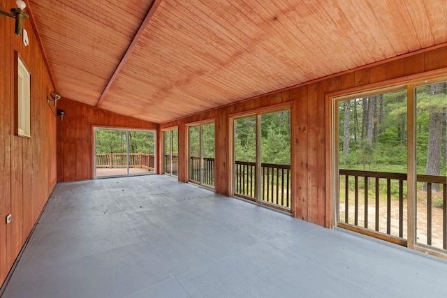 26 Old Mill Rd, Ossipee, NH 03890 - unfurnished sunroom featuring lofted ceiling