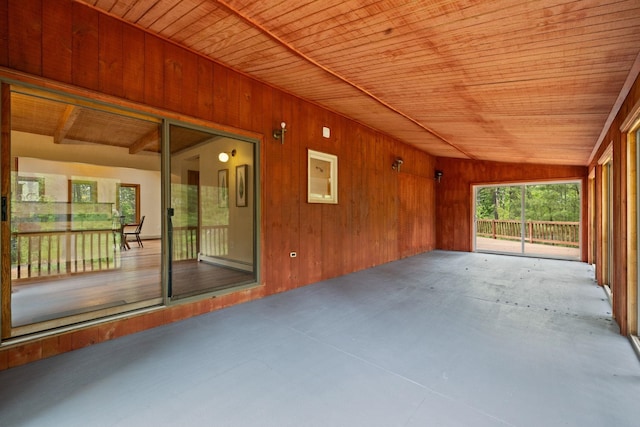26 Old Mill Rd, Ossipee, NH 03890 - unfurnished sunroom featuring vaulted ceiling