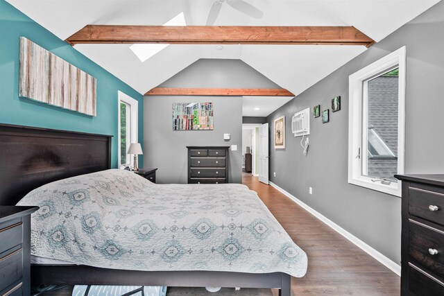 329 Peverly Rd, Northfield, NH 03276 - bedroom featuring wood finished floors and an AC wall unit