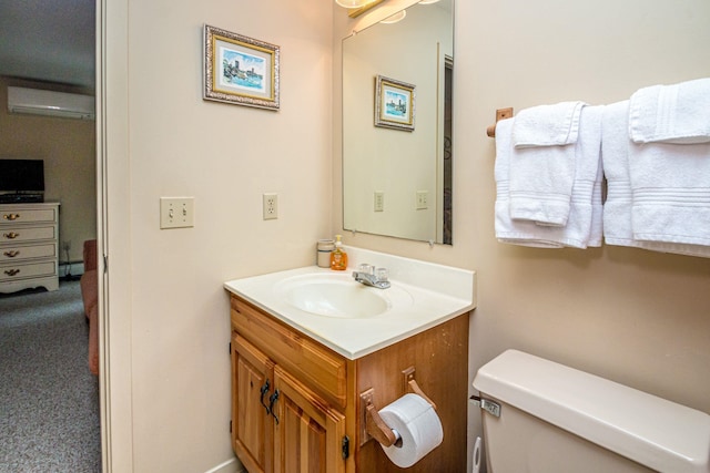 11E- Seasons Of Attitash Rd Unit E, Bartlett, NH 03812 - bathroom with vanity and a wall mounted air conditioner
